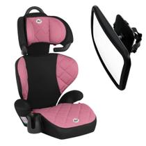 Cadeira p/ Auto Rosa c/ Espelho Retrovisor p/ Banco Traseiro - Tutti Baby