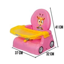 Cadeira Papinha Cadeirinha Asssento Elevatorio Refeição Alimentação Portatil Criança Bebê Restaurante Girafa - Magic TOYS