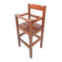 Cadeira Papinha para Bebê com Trava Fixa em Madeira Maciça - Imbuia Cadeira Papinha para Bebê com Trava Fixa em Madeira Maciça - Imbuia