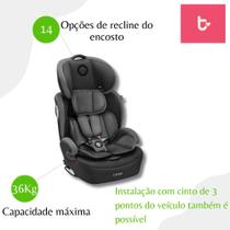 Cadeira Para Auto 9-36 Kg Isofix Safemax Fix 2.0 Litet BB460 - Cinza