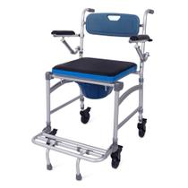Cadeira Para Banho Alumínio 150kg Desmontável braço removível