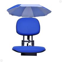 Cadeira para barco estofada com suporte de guarda sol