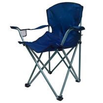 Cadeira Para Camping Dobravel Reforçada Premium 160KG Azul - BolaAzul