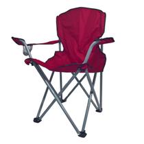Cadeira Para Camping Dobravel Reforçada Premium 160KG Vermel