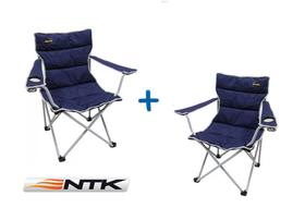 Cadeira para camping e pesca dobrável Boni Nautika Azul NTK - 2 unidades