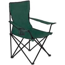 Cadeira para Camping Verde com Braço e Porta Copo 120KG MOR