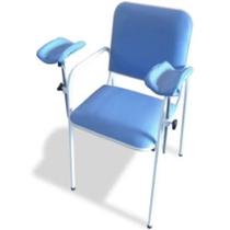 Cadeira Para Coleta de Sangue Braços Laterais EVO 2 Estofado Cor Azul