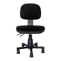 Cadeira para costureira ergonômica PROLABORE. COSTURARE SLIM. Ajuste Lombar (Ângulo/Inclinação). NR17. Base REDUZIDA com Sapatas. Tecido