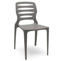 Cadeira Para Cozinha Área Gourmet Jardim Empilhável Larsen P03 Basalto - Lyam Decor