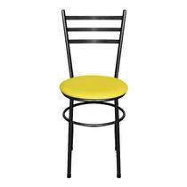 Cadeira Para Cozinha Epoxi Craqueada Assento Estofado - Lamar Design