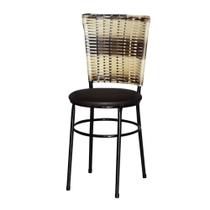 Cadeira Para Cozinha Preta Hawai Cappuccino Premium