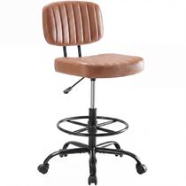 Cadeira para Desenho DUMOS sem Braços em Couro PU com Descanso para Pés Ajustável Cadeira para Desenho DUMOS sem Braços em Couro PU com Descanso para Pés Ajustável
