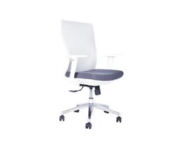 Cadeira para Escritório Diretor Encosto reclinável em tela mesh cinza claro Marca - Bering