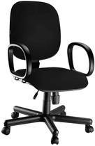 Cadeira Para Escritorio Diretor Giratoria Reclinavel Com Apoio De Braço Preta