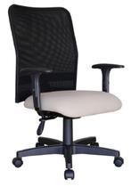 Cadeira para Escritório Encosto em Tela Mesh Peruggia Cinza Cadeira para Escritório Encosto em Tela Mesh Peruggia Cinza