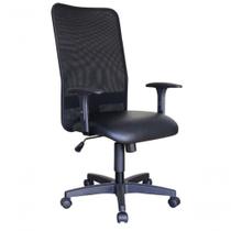 Cadeira Para Escritório Encosto Em Tela Mesh Peruggia Preto Cadeira Para Escritório Encosto Em Tela Mesh Peruggia Preto