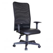 Cadeira Para Escritório Encosto Em Tela Mesh Peruggia Preto Cadeira Para Escritório Encosto Em Tela Mesh Peruggia Preto