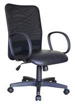 Cadeira para Escritório Encosto em Tela Mesh Peruggia Preto Cadeira para Escritório Encosto em Tela Mesh Peruggia Preto