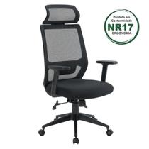 Cadeira para Escritório Genebra Presidente com NR17 Fratini