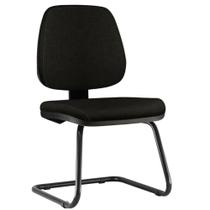 Cadeira Para Escritório Job L02 Fixa Material Sintético Preto - Lyam Decor