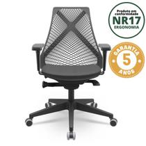 Cadeira para Escritório Presidente Ergonômica Giratória Tela Bix NR17 Plaxmetal