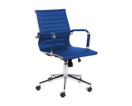 Cadeira para Escritório Presidente Para Computador Escrivaninha Charles Eames Eiffel Stripes Esteirinha Azul Marca - Bering