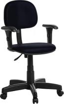 Cadeira Para Escritório Secretaria Com Braço Rce Azul Escuro - Goldflex