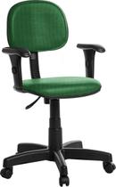 Cadeira Para Escritório Secretaria Com Braço Rj Verde - Goldflex