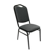 Cadeira para Hotel Auditório Igreja Restaurante Eventos com Reforço Empilhável cor Cinza Preto