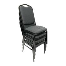 Cadeira para Hotel ou Eventos com Reforço Empilhável cor Cinza-Preto Kit 4 Unidades Cadeira para Hotel ou Eventos com Reforço Empilhável cor Cinza-Preto Kit 4 Unidades