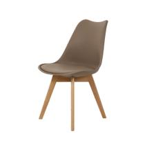 Cadeira Para Jantar Cozinha Saarinen Leda Design Wood Base Madeira Nude Cadeira Para Jantar Cozinha Saarinen Leda Design Wood Base Madeira Nude