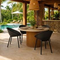 Cadeira para Jardim Drops Design Moderno Preto Cadeira para Jardim Drops Design Moderno Preto