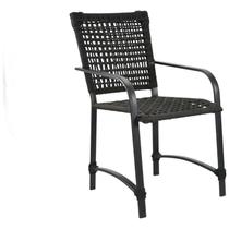 Cadeira para Jardim em Alumínio com Corda Náutica Gana Preto Cadeira para Jardim em Alumínio com Corda Náutica Gana Preto
