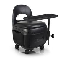 Cadeira Para Manicure Mesinha Altura Ajustável Gaveta Preta Salão de Beleza Pedicure Nail Designer Unhas Profissional