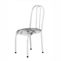 Cadeira Para Mesa De Jantar 104 Branco/Branco Flor