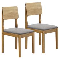 Cadeira para Mesa de Jantar Ana Kit 2 Peças Linho Prata - Valdemóveis Cadeira para Mesa de Jantar Ana Kit 2 Peças Linho Prata - Valdemóveis