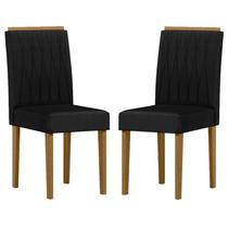 Cadeira para Mesa de Jantar Ana Kit 2 peças Ype Veludo Preto New Ceval