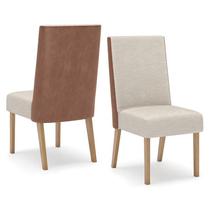 Cadeira para Mesa de Jantar Anne Kit 2 Peças Nature Corano Linho - Henn