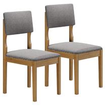 Cadeira para Mesa de Jantar Carol Kit 2 Peças Linho Prata - Valdemóveis Cadeira para Mesa de Jantar Carol Kit 2 Peças Linho Prata - Valdemóveis