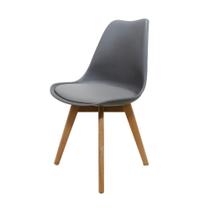 Cadeira Para Mesa De Jantar Cozinha Sala Saarine Leda Design Eames Eiffel Wood Preta - Cadeiras INC