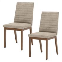 Cadeira para Mesa de Jantar Elena Kit 02 Peças Nature Creme Henn