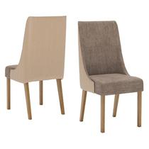 Cadeira para Mesa de Jantar Ivy Kit 02 Peças Corano Bege Cacao Henn