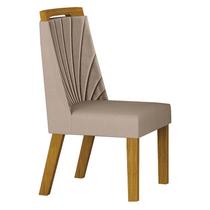 Cadeira para Mesa de Jantar Liz MDF Freijó Joli Palha Leifer Móveis