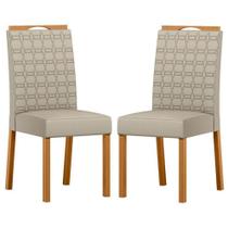Cadeira Para Mesa De Jantar Mariana Kit 2 Peças Ype Veludo Nude New Ceval