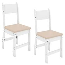 Cadeira para Mesa de Jantar Milano Kit 2 Peças Branco Savana - Poliman