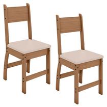 Cadeira para Mesa de Jantar Milano Kit 2 Peças Carvalho Savana - Poliman Cadeira para Mesa de Jantar Milano Kit 2 Peças Carvalho Savana - Poliman