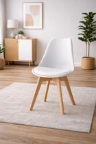 Cadeira para Mesa de Jantar Sala Cozinha Escrivaninha Saarinen Design Leda Branca