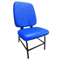 Cadeira Para Obeso Cadeirão Fixo Estofado Maxx Reforçada Até 170 Kg material sintético Azul