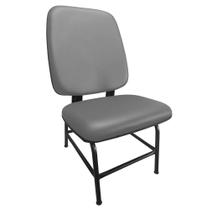 Cadeira Para Obeso Cadeirão Fixo Estofado Maxx Reforçada Até 170 Kg material sintético Cinza