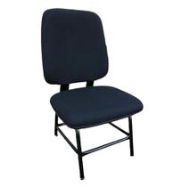 Cadeira Para Obeso Cadeirão Fixo Estofado Maxx Reforçada Até 170 Kg Tecido JSerrano Preto